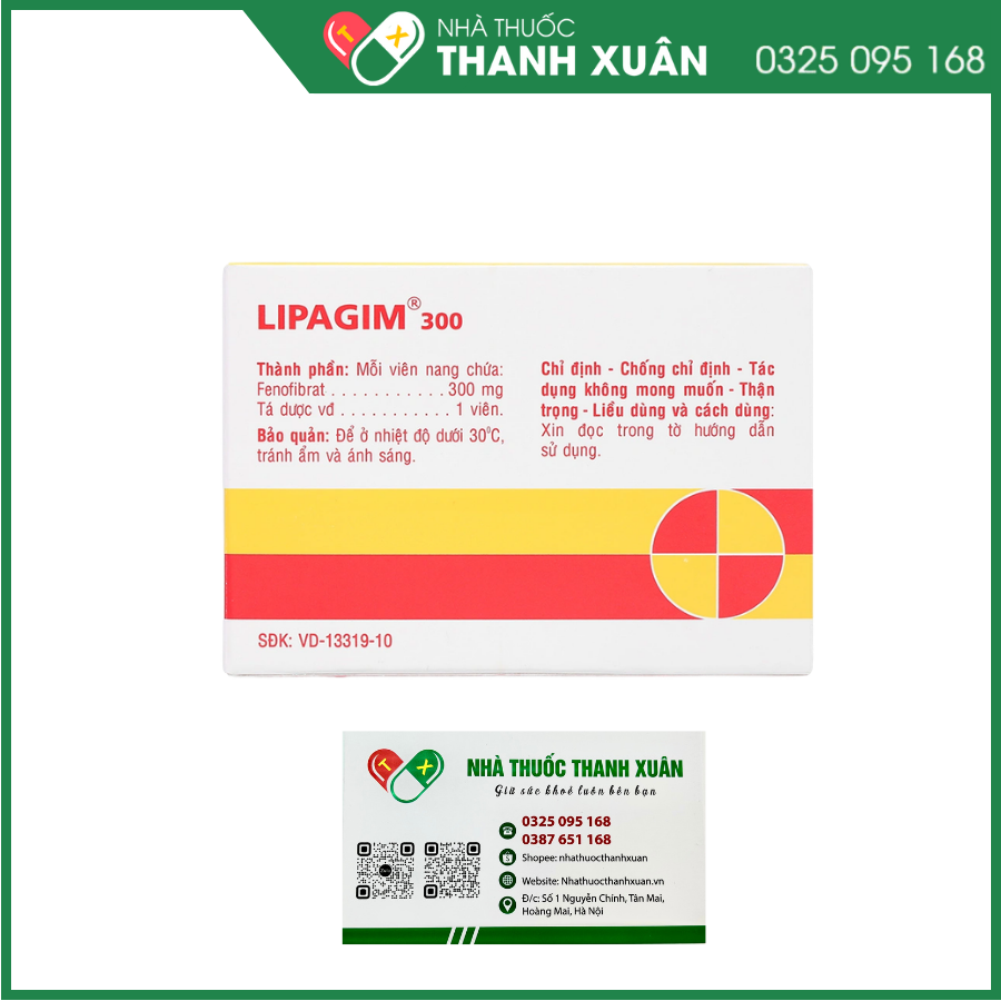 Lipagim 300 điều trị rối loạn mỡ máu, rối loạn Lipoprotein máu